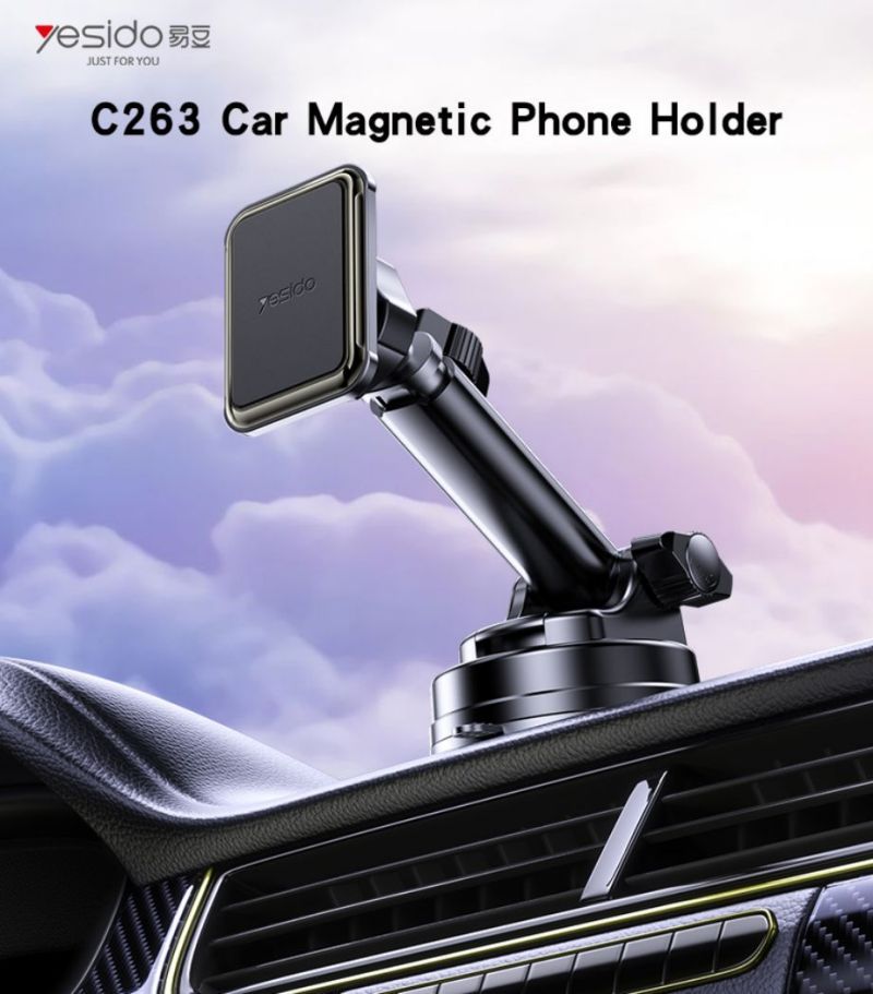 C263 Magnetic Suction Cup Phone Holder