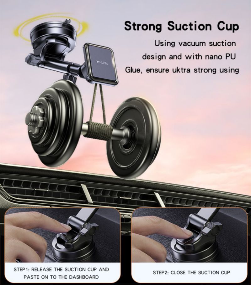 C263 Magnetic Suction Cup Phone Holder Details