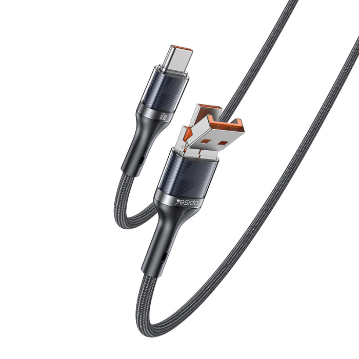 CA165C 2 in 1 60W Fast Charging High-density Braided Body USB/Type-C To Type-C Data Cable