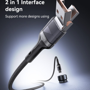 CA165C 2 in 1 60W Fast Charging High-density Braided Body USB/Type-C To Type-C Data Cable