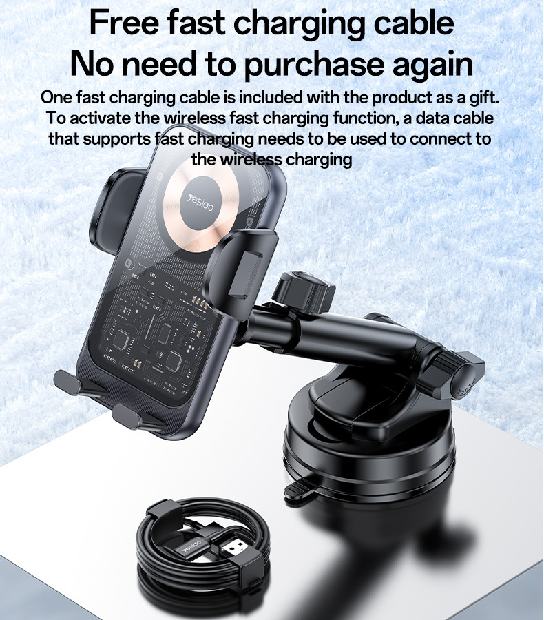 C307 15W Wireless Charging Phone Holder details