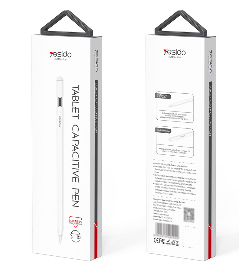 Yesido ST16 For IP Tablet Only Active Stylus Pen Packaging