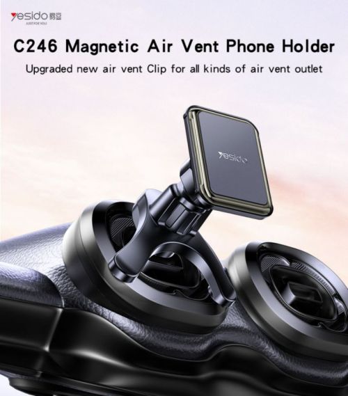 C246 Free Rotating Angle Upgraded Airvent Clip Stably Standing Magnetic Air Vent Phone Holder