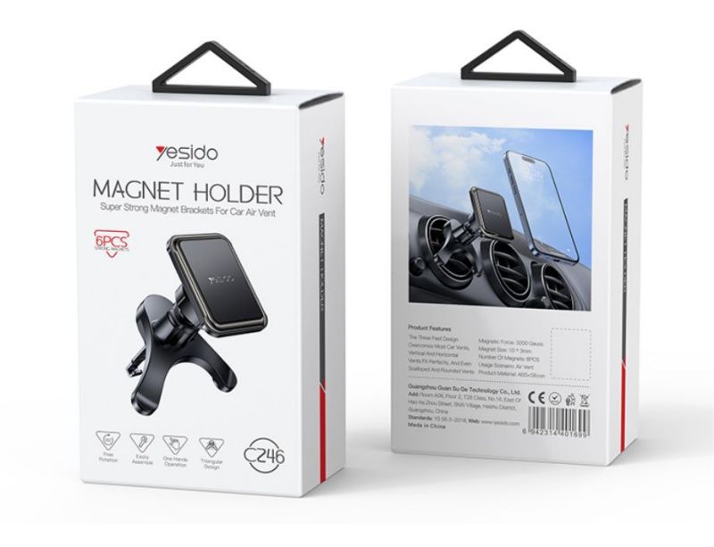 C246 Magnetic Air Vent Phone Holder Packaging