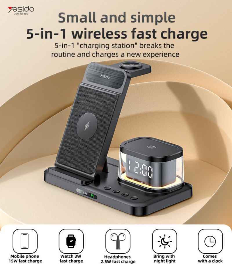 DS22 5 in 1 Wireless Charging Stand(For IP)