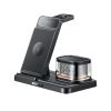 DS23 5-in-1 15W Fast Charging Double Angle Adjustment Triple Cooling Design Clock Wireless Charger