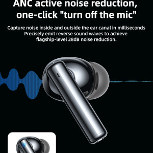 TWS23 BT5.3 300mAh Active Noise Reduction Touch Control Power Display True Wireless BT Earphone