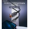 CA165L 2 in 1 27W Fast Charging High-density Braided Body USB/Type-C To IP Data Cable