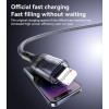 CA167 PD 27W Fast Charging Transparent Flip With Built-in Storage Velcro Type-C To IP Data Cable