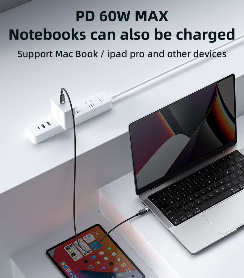 CA160 60W Type-C To Type-C Auto Disconnecting Charging Data Cable Details