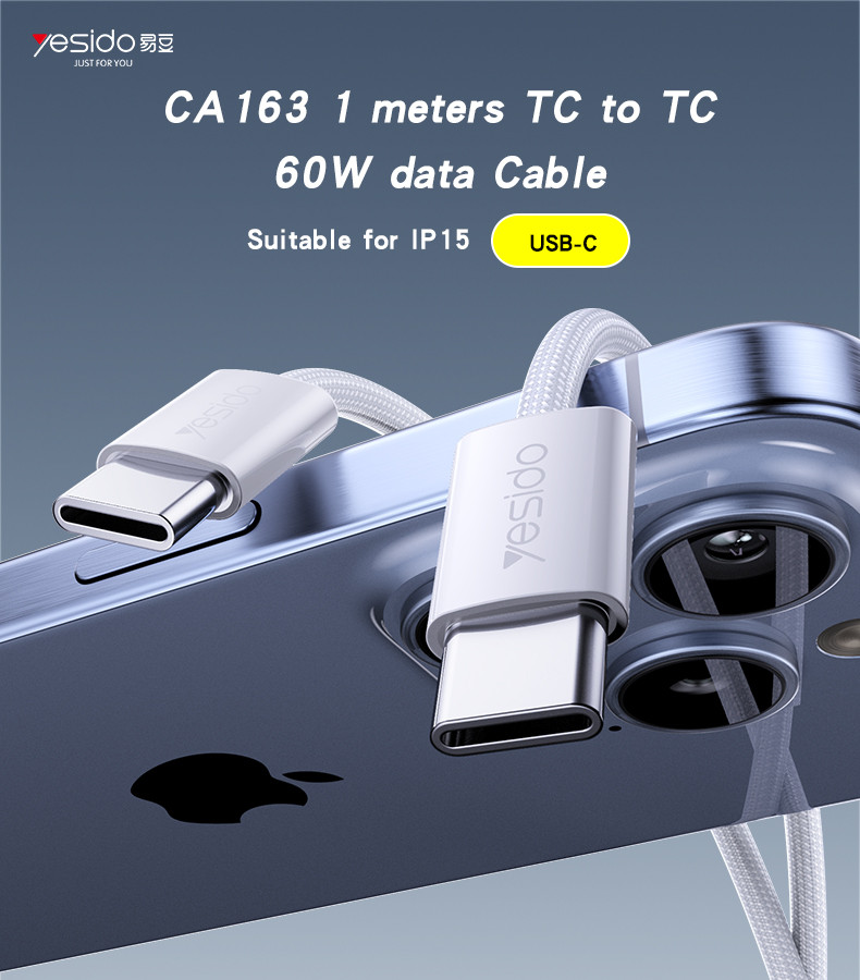 CA163 TC To TC 60W For IOS and Android Data Cable