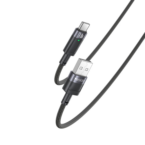 CA123C 1.2 Meter Braided High-tenacity 27W Auto Disconnect Fast Charging USB To Type-C Data Cable