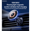 C308 Low Temperature 15W MAX Flowing Light Magnetic Suction Wireless Fast Charging Phone Holder