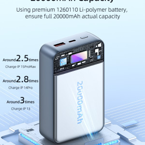 YP50 PD+ USB 35W Fast Charging LED Power Display 20000mAh Magnetic Wireless Charging Power Bank