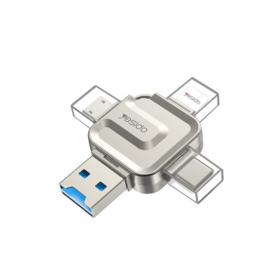 GS23 USB 3.0 High-speed Transmission Mini Design 4 in 1 Flash Memory Card Reader