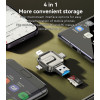 GS23 USB 3.0 High-speed Transmission Mini Design 4 in 1 Flash Memory Card Reader