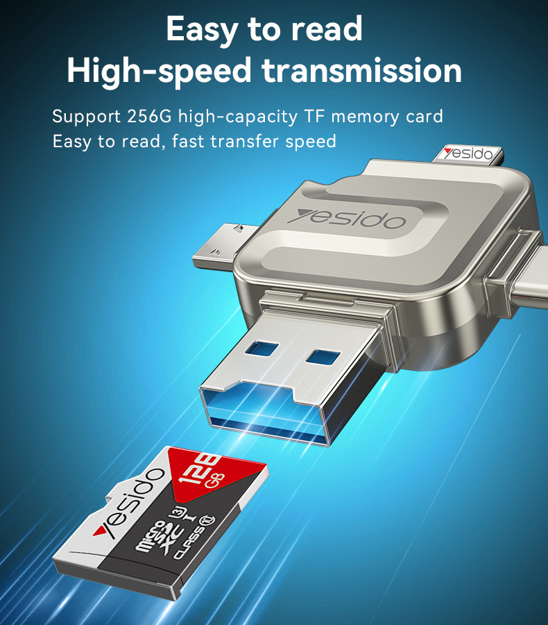 GS23 4 IN 1 Card Reader OTG Adapter Details