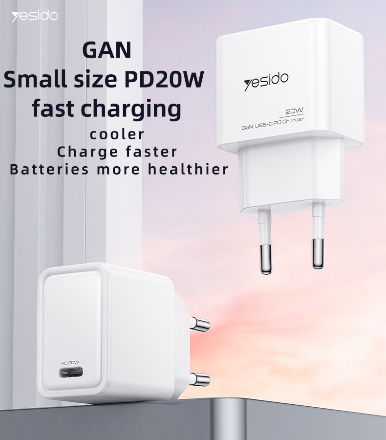 YC60 EU 20W GaN Fast Charging Wall Charger(Type-C Port)