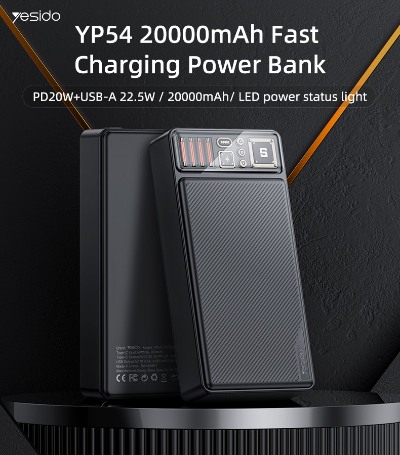 YP54 Fast Charging 20000mAh Power Bank