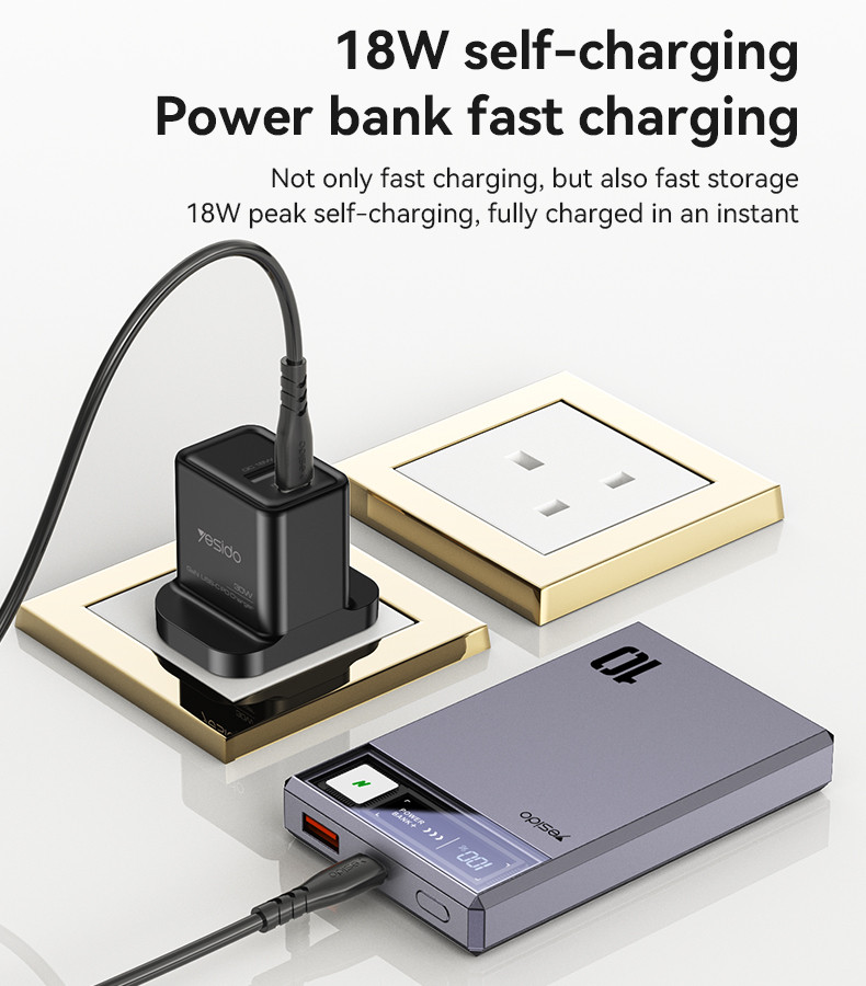 YESIDO YP61 10000mAh Magnetic Wireless Charging 22.5W Fast Power Bank Details