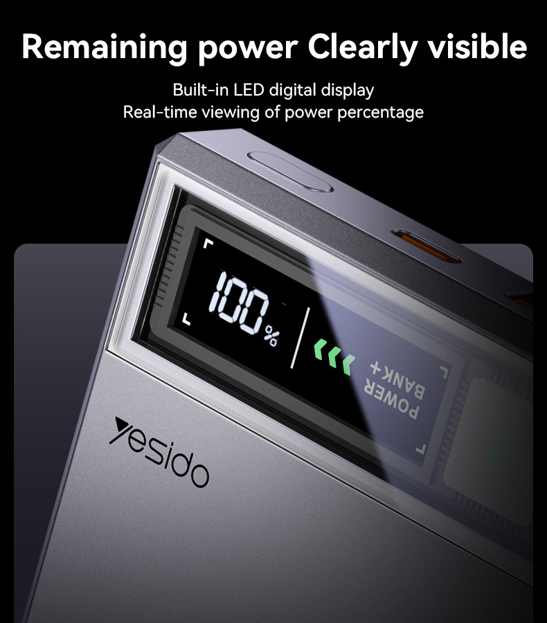 YESIDO YP61 10000mAh Magnetic Wireless Charging 22.5W Fast Power Bank Details