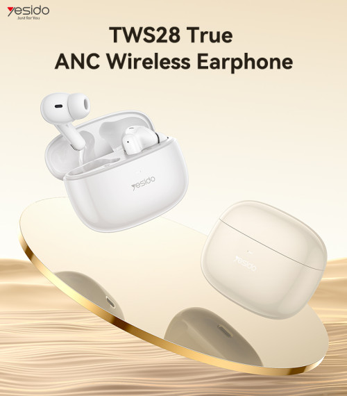 TWS28 BT5.3 Ultra Low Latency With ENC Microphone Touching Control ANC +ENC TWS Wireless Earphone