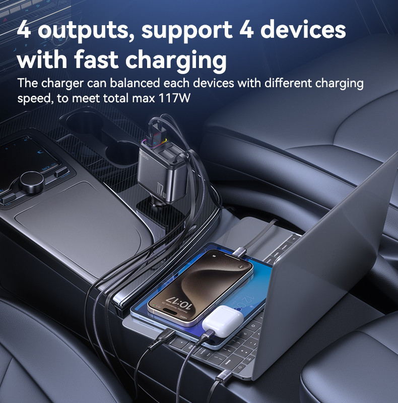 Y63 117W Fast Charging Car Charger Details