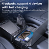 Y63 117W LED Power Display With Telescopic Cable USB & TC Ports Fast Charging Car Charger