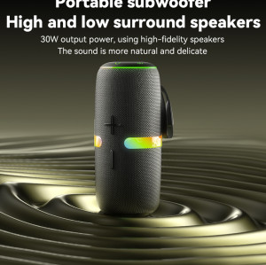 YSW22 30W High-power Dynamic Light Effects Shocking Bass Outdoor Portable Wireless BT Speakers