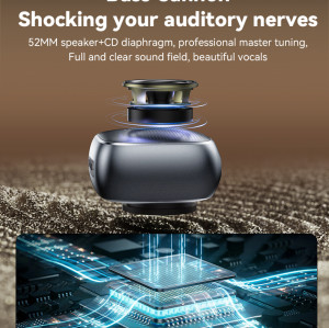 YSW24 BT5.3 Mini Body 1000mAh Hanging rope design Waterproof And Dustproof Super Subwoofer Speaker