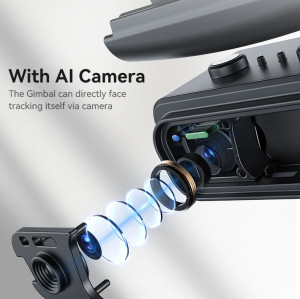 SF21 Face Tracking With Camera Powerful Battery Built-in Extra Fill Light 3-Axis Gimbal Stabilizer