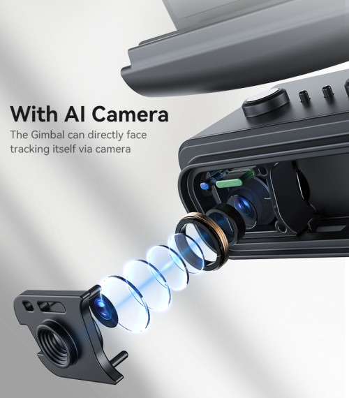 SF21 Face Tracking With Camera Powerful Battery Built-in Extra Fill Light 3-Axis Gimbal Stabilizer