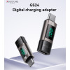 GS24 Aluminum Alloy Data Transmission Power Real-time Display TC To TC  Digital Charging Adapter