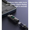 GS24 Aluminum Alloy Data Transmission Power Real-time Display TC To TC  Digital Charging Adapter