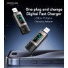 GS25 Aluminum Alloy Data Transmission Power Real-time Display USB-C to IP Digital Charging Adapter