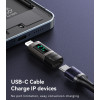 GS25 Aluminum Alloy Data Transmission Power Real-time Display USB-C to IP Digital Charging Adapter