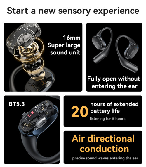 YSP18 BT5.3 ENC Smart Noise reduction Air Directional Conduction OWS Open Type Wireless Earphones