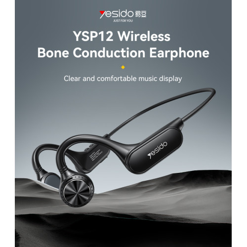 YSP12 BT5.3 IPX4 Waterproof Hanging Stripe Ultra Long Using Time Wireless Bone Conduction Earphone