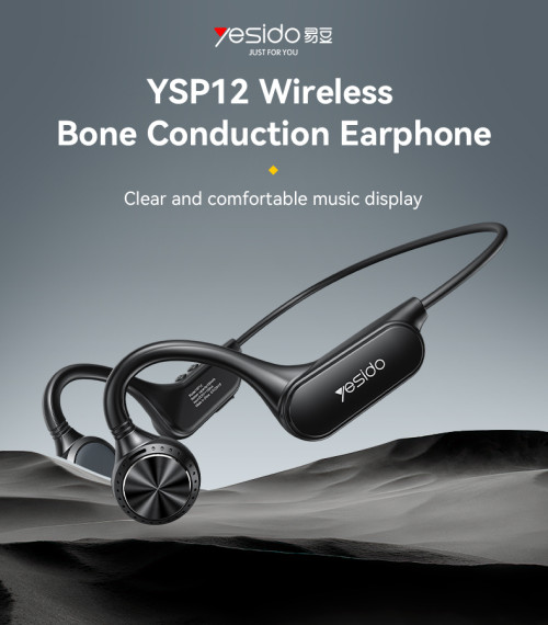 YSP12 BT5.3 IPX4 Waterproof Hanging Stripe Ultra Long Using Time Wireless Bone Conduction Earphone