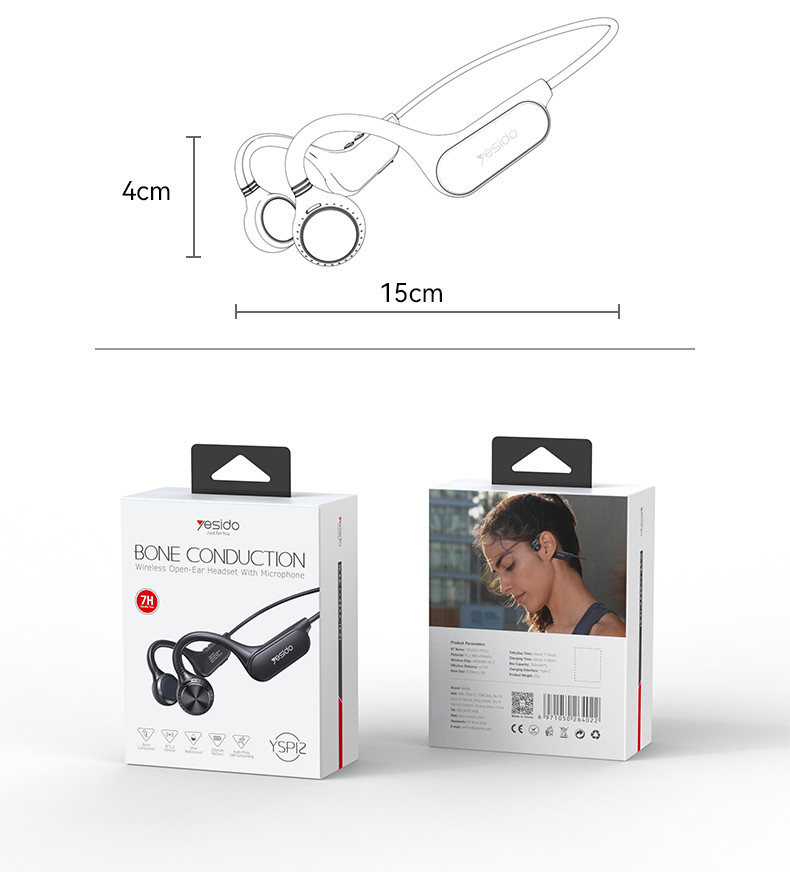 YSP12 Wireless Bone Conduction Earphone Packaging