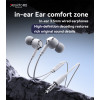 YH53 Black And White Three-button Remote HD Call Design In-ear 3.5mm Interface Wired Earphone
