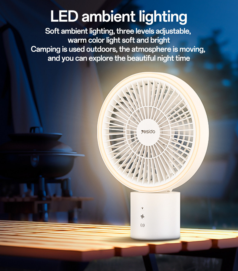 Yesido YF13 With LED Ambient Light Multi Scene Fan Details