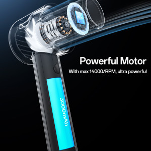 YF14 LED Power Display Powerful With 3000mAh Battery 5 Stages Of Speed Turbo Mini Fan