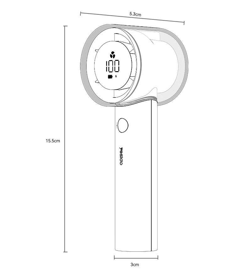 Yesido YF14 5 Stages Of Speed Turbo Mini Fan Details