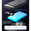 YP57 10000mAh 15W Magnetic Wireless Fast Charging Transparent Power Status Indicator Power Bank