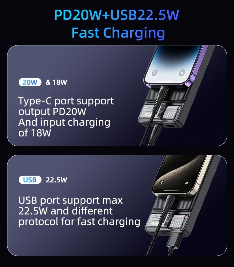 YP57 Magnetic 10000mAh Fast Charging Power Bank Details