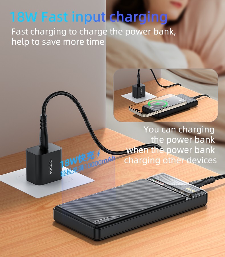 YP57 Magnetic 10000mAh Fast Charging Power Bank Details