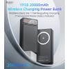 YP58 20000mAh 15W Magnetic Wireless Fast Charging Transparent Power Status Indicator Power Bank
