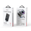 YP55 10000mAh PD20W+USB22.5W Fast Charging Transparent Power Status Indicator With Cable Power Bank