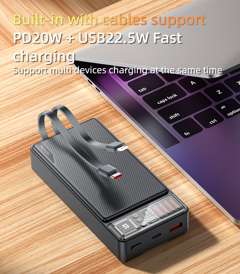 YP56 20000mAh Power Bank With Cable Details